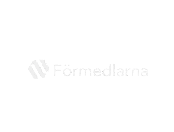 Förmedlarna vit logotyp